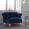 Armen Living Elegance Contemporary Chair in Blue Velvet with Acrylic Legs LCEG1BLUE - alternate 4
